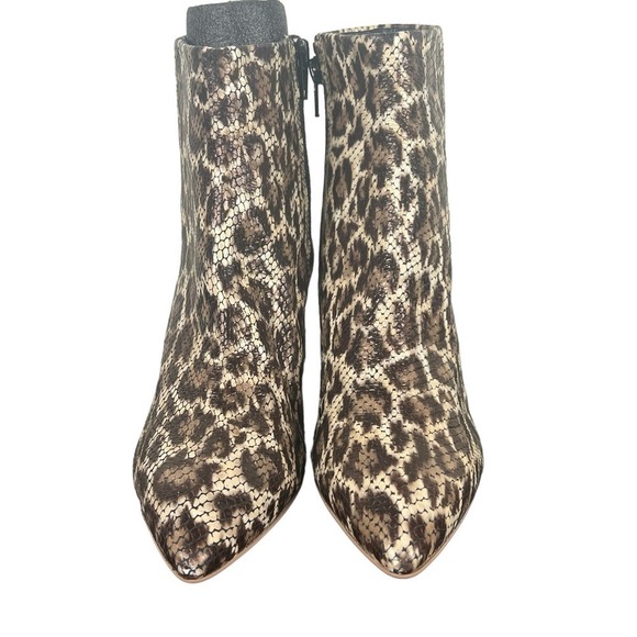 AGL MARETTE SNAKE EMBOSSED LEATHER ANKLE BOOTS IN LEOPARD NWOB‎ WOMEN'S SIZE 36 - Picture 3 of 13